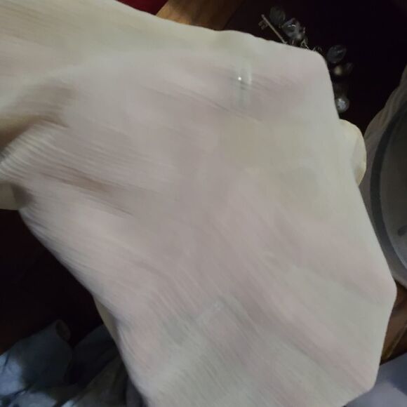 Maurices Sheer Pale Yellow Ruffle Shirt - Picture 4 of 4